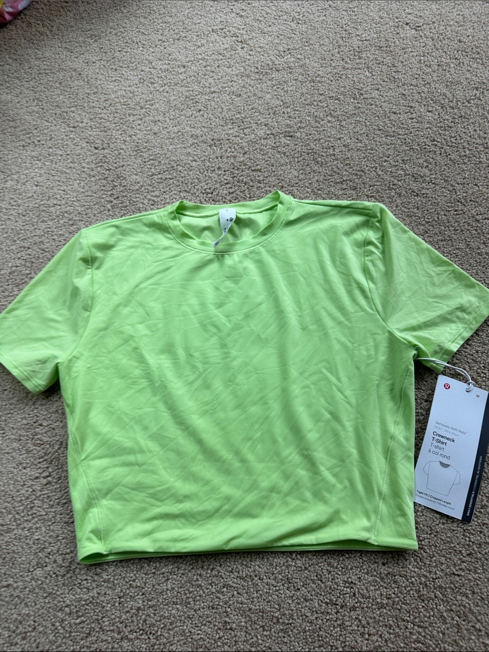 Lululemon nulu crewneck cropped t-shirt